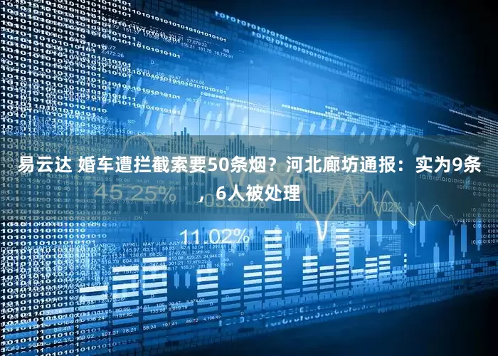 易云达 婚车遭拦截索要50条烟？河北廊坊通报：实为9条，6人被处理